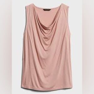 BANANA REPUBLIC FACTORY RAYON PINK COWL NECK TOP ELEGANT CHIC NEW XL